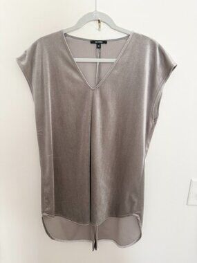 Kal Rieman crushed velvet sleeveless v-neck top